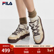 斐樂(lè )（FILA）官方女鞋斑斕鞋板鞋面包鞋厚底鞋子增高運動(dòng)鞋休閑鞋 餅干棕/糙米黃-CB 37.5
