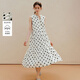 茵曼（INMAN）茵曼法式V領(lǐng)無(wú)袖波點(diǎn)印花背心連衣裙26夏女裝新款A字長(cháng)裙 杏色波點(diǎn) S