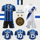 城市名義24國際米蘭球衣10號勞塔羅足球服套裝男女盧卡庫比賽訓練隊服定制 24-25國米主場(chǎng)-帶隊徽 XL碼【180-185cm*160-180斤】