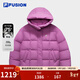 FILA FUSION斐樂(lè )潮牌羽絨服女冬季新款時(shí)尚休閑寬松保暖外套 草桂花紫-PR M 165/84A/M