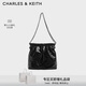 CHARLES&KEITH質(zhì)感鏈條單肩包托特包流浪包包女包生日新年禮物CK2-20671559