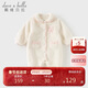 戴維貝拉（DAVE＆BELLA）新生兒爬服秋冬牛奶絨女寶寶連體衣嬰兒睡衣小童包屁衣