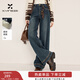香影【加絨】復古微喇牛仔褲女2025冬季新款丹寧風(fēng)高腰寬松闊腿褲 牛仔藍 M 160/64A/95-110斤