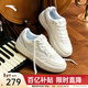 安踏（ANTA）皎月丨關(guān)曉彤同款26年春季新款百搭時(shí)尚女鞋運動(dòng)鞋板鞋122548032 【關(guān)曉彤同款】象牙白/微蛋白/冰凍藍-3 37.5 (女6.5)