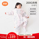 良良嬰兒睡袋防踢被寶寶秋冬加厚兒童分腿睡袋翩翩粉100/52