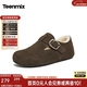 天美意勃肯鞋平跟英倫休閑單鞋女鞋新款 深啡 38