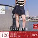 三彩2025夏季新款牛仔半身裙高腰A字裙傘裙短裙顯瘦簡(jiǎn)約M 深海藍 M 160/68A