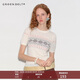 GREEN BELT城市曠野抗起球費爾島針織衫女棉麻感薄款圓領(lǐng)短袖