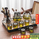 祥業(yè)玻璃功夫茶具套裝帶茶盤(pán)辦公室家用泡茶壺輕奢高檔耐高溫茶杯整套