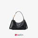 BALLIN意大利奢侈品2026新款真皮植鞣皮腋下包斜挎包女情人節禮物送老婆 黑色