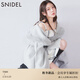 SNIDEL2025秋冬新品甜美毛領(lǐng)連帽腰帶中長(cháng)款毛呢外套SWNC254157 淺灰 均碼 （F）