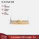 蔻馳（COACH）【品牌直供】女士ELIZA小號斜挎小方包卡其拼白色CP044情人節禮物