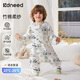 柯斯德尼（kidsneed）嬰兒睡袋兒童春秋前6后4竹棉紗布分腿睡袋寶寶睡衣防踢被熊貓 M碼