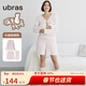 ubras【虞書(shū)欣同款】兔絨絨開(kāi)襟家居服套裝厚款女加絨睡衣冬季女 【長(cháng)袖短褲套裝】粉晨色 M