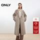 ONLY2025秋季新款100%綿羊毛雙面呢直筒長(cháng)款毛呢大衣女|12536U003 H9Z 本深駝花紗 S