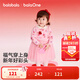 巴拉巴拉童裝女童連衣裙網(wǎng)紗針織公主紅色新年拜年服女童春裙 粉色福蝶來(lái)01315 110