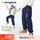 onmygame【超輕明星彩殼褲 】?jì)和L(cháng)褲防潑水戶(hù)外透氣高彈男女童褲子25秋 藏青 140