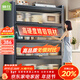 帥仕（shuaishi）廚房用具置物架落地多層餐邊柜收納碗柜家用櫥柜微波爐烤箱儲物柜 【升級特厚】灰5層80長(cháng)42深丨高硬度實(shí)心門(mén)丨特強承重