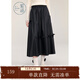 紫涵（ZIHAN）紫涵大裙擺蝴蝶結半身裙女冬季新款高腰森系百搭文藝中長(cháng)裙 黑色 S