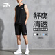 安踏運動(dòng)套裝男夏季無(wú)袖背心速干T恤短褲男兩件套休閑跑步籃球運動(dòng)服 基礎黑/基礎黑【速干背心套裝】 L/175