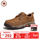駱駝牌 休閑運動(dòng)男鞋復古牛皮工裝鞋厚底時(shí)尚百搭 P14A307615 駝色 41