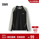 森馬（Semir）長(cháng)袖T恤男冬季拼色運動(dòng)打底t恤寬松2025時(shí)尚印花上衣10A725101102