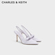 CHARLES&KEITH26春季新品蝴蝶結尖頭高跟鞋涼鞋婚鞋生日禮物CK1-60361556 Lilac淺紫色 37 （235）