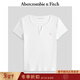 Abercrombie & Fitch經(jīng)典小麋鹿圖案美式修身小V領(lǐng)短袖T恤上衣25夏季女裝139-5297 白色 XS (160/84A)