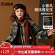 ASK JUNIOR小香風(fēng)兒童毛呢外套女童秋冬復古格紋一體絨保暖夾克風(fēng)衣 160 
