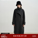 自巧巧制STUDIO 小個(gè)子雙門(mén)襟立領(lǐng)毛呢大衣女2025冬新款中長(cháng)款外套 炭灰色 XXS （尺碼：1）