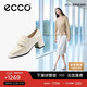 愛(ài)步（ECCO）日常通勤簡(jiǎn)約方頭高跟單鞋女 型塑291903 冰白色38