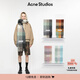 Acne Studios【禮物】格紋流蘇彩虹Vally羊毛圍巾 綠色/灰黑色 均碼