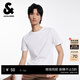 杰克·瓊斯（JACK&JONES）新款男裝多色百搭純棉半袖上衣修身短袖T恤打底衫男223201262 A06本白色 常規 L