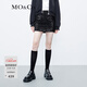 MO&Co.半身裙重工珠片疊繡派對風(fēng)高腰包臀迷你短裙內襯短褲摩安珂 黑色-第2批 S 160