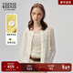 Teenie Weenie小熊女裝薄款針織衫夏毛衣開(kāi)衫白色外套上衣 象牙白 M