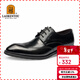 老人頭（LAORENTOU）皮鞋男士鱷魚(yú)紋雕花男鞋頭層牛皮商務(wù)正裝鞋 522010219 黑 41 