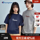 Champion冠軍短袖男2026春季新款個(gè)性印花情侶T恤美式復古風(fēng)寬松 藏青色 XL