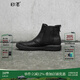 日著(zhù)原創(chuàng  )設計師品牌女靴中筒靴女春季款休閑鞋平跟靴頭層牛皮女鞋 黑色 39 腳寬腳胖建議拍大一碼