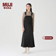 MUJI女式 燈芯絨 背帶裙中長(cháng)款連衣裙半身裙女秋款裙子美拉德BE10CC3A 深灰色 L （165/70A）