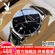 花花公子（PLAYBOY）品牌手表男全自動(dòng)機械表新款潮流防水簡(jiǎn)約男表生日禮物男士手表 本色黑面/精美禮盒/定制刻字