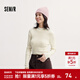 森馬（Semir）毛衣女冬季舒適緊身半高領(lǐng)正肩純色羊毛衫氣質(zhì)百搭顯瘦打底衫 奶白10501 L