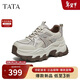 TATA/他她2026春商場(chǎng)同款時(shí)尚休閑百搭女老爹鞋 米色 36