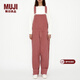MUJI MUJI IDEE 男女通用 斜紋 背帶褲 無(wú)性別男款女款褲子長(cháng)褲休閑褲 粉色 M