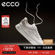 愛(ài)步（ECCO）耐磨厚底增高休閑板鞋鞋 街頭球鞋男鞋539814 白色/灰白色41 HL