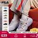 斐樂(lè )（FILA）官方楊冪同款松餅鞋女鞋老爹鞋運動(dòng)鞋鞋子厚底休閑鞋 微白-WW 37.5