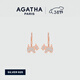 AGATHA/璦嘉莎 小狗經(jīng)典銀耳環(huán)女 38女神節禮物生日送女友高級感耳飾 玫瑰金