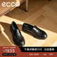 愛(ài)步（ECCO）樂(lè )福鞋男 商務(wù)英倫風(fēng)一腳蹬皮鞋男鞋 都市首爾522324 黑色52232401001 42