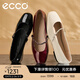 愛(ài)步（ECCO）芭蕾舞鞋女 百搭時(shí)尚瑪麗珍方頭低跟淺口單鞋 舞悅234333 黑色23433304001 （牛皮革） 38
