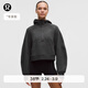lululemon丨Scuba 女士超寬松款半拉鏈連帽衫*拉絨 LW3HTPS 雜色黑 專(zhuān)享款 XS /S