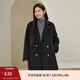纖莉秀【秋冬氛圍感全羊毛雙面呢大衣】大碼女裝胖mm冬裝新款外套5246 深灰色 4XL